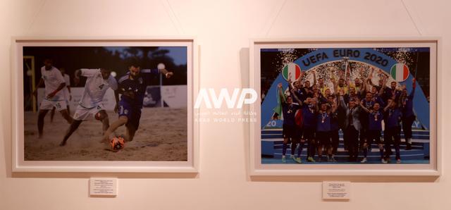  صور لمشاركات المنتخبات الإيطالية لكرة القدم وكرة القدم الشاطئية في البطولات الدولية في معرض خاص استضافه بيت النهضة في العاصمة العُمانية مسقط (24 أبريل نيسان 2024)